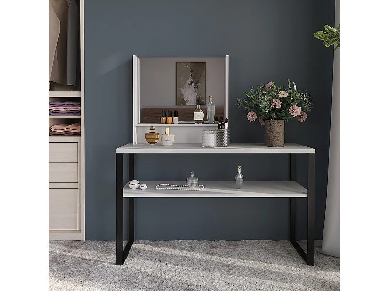 miroir mural blanc 70x10x65 sherry