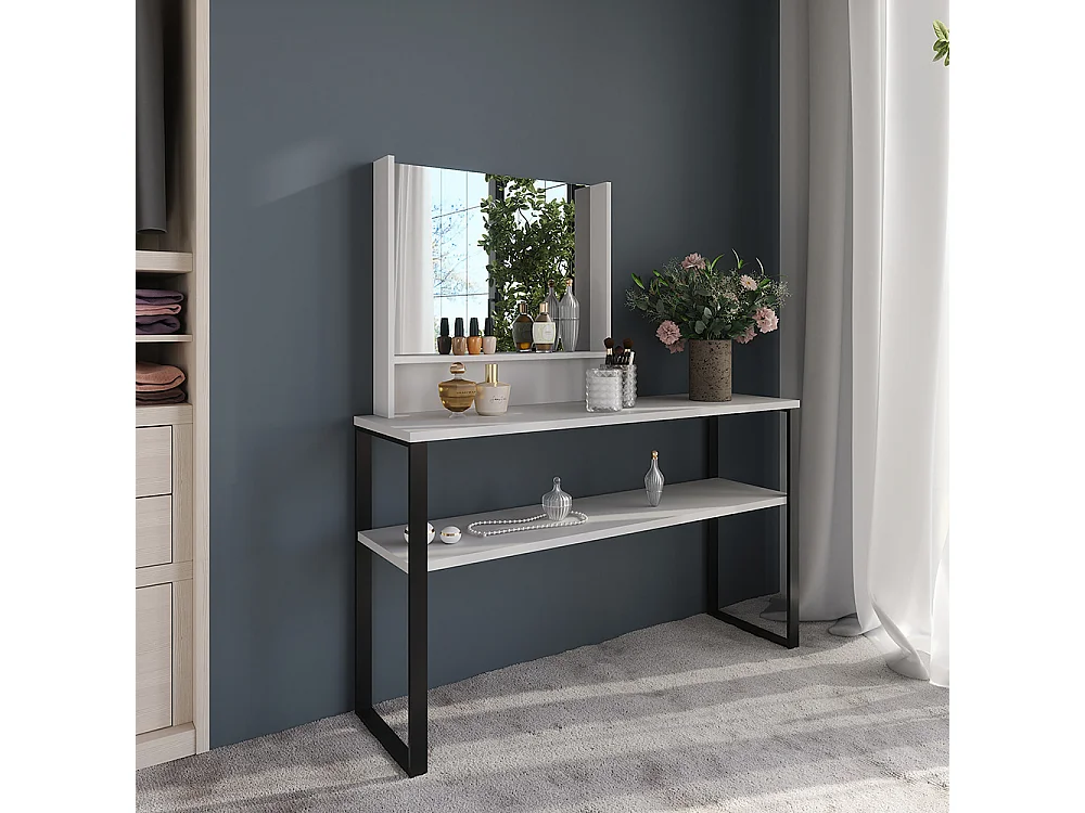 miroir mural blanc 70x10x65 sherry