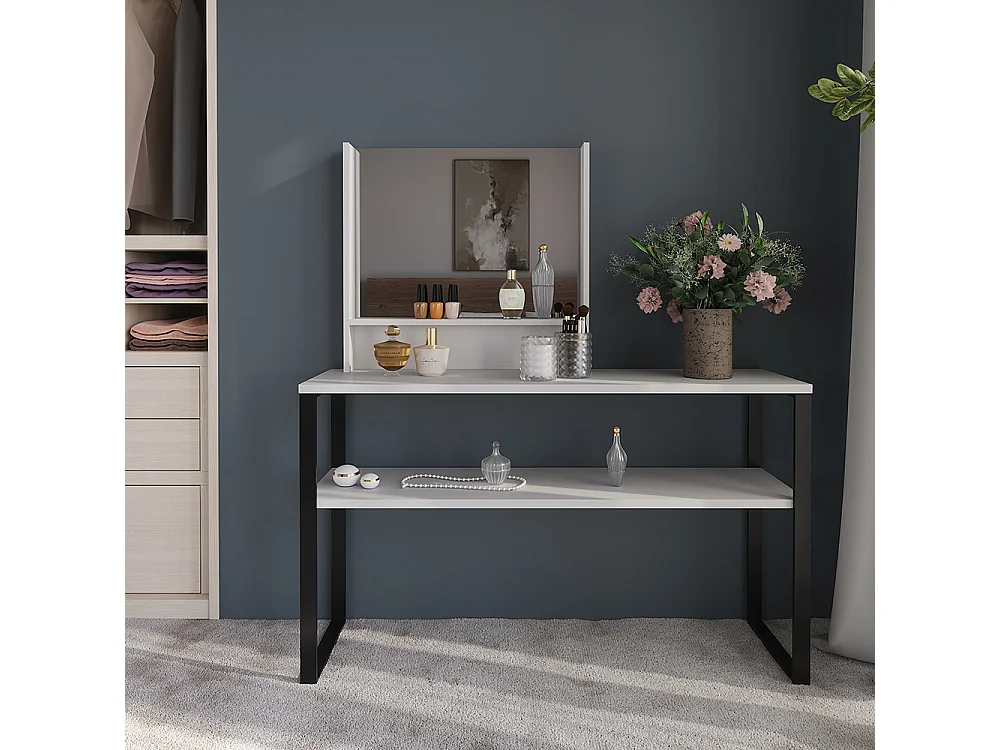 miroir mural blanc 70x10x65 sherry