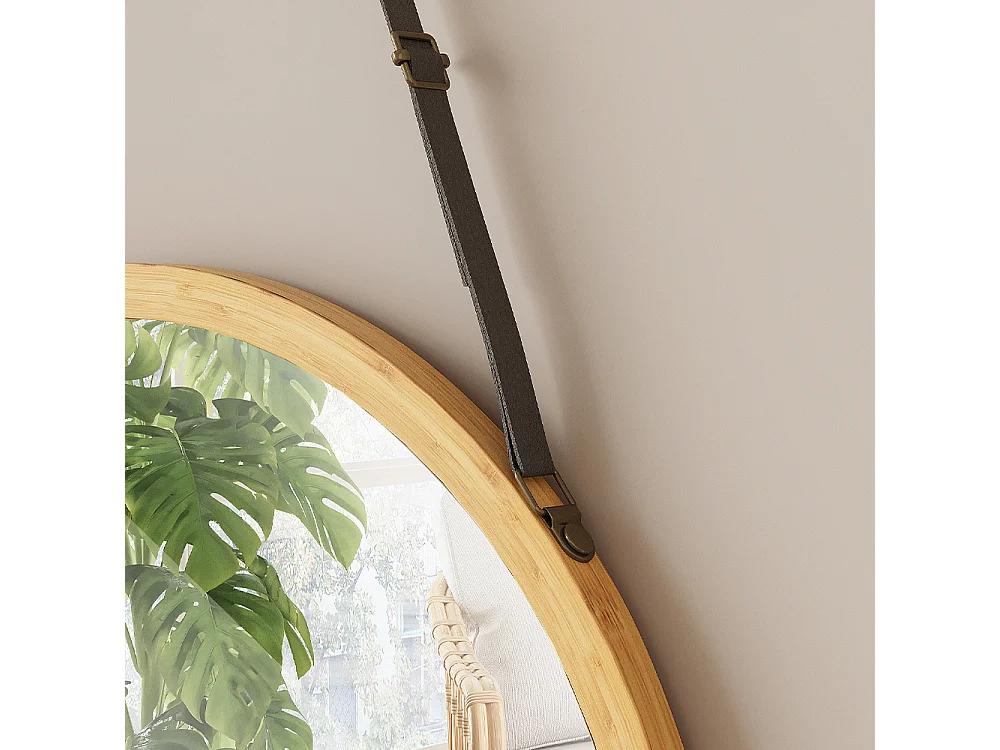 Miroir mural bambou 38x38x1.5 mirno