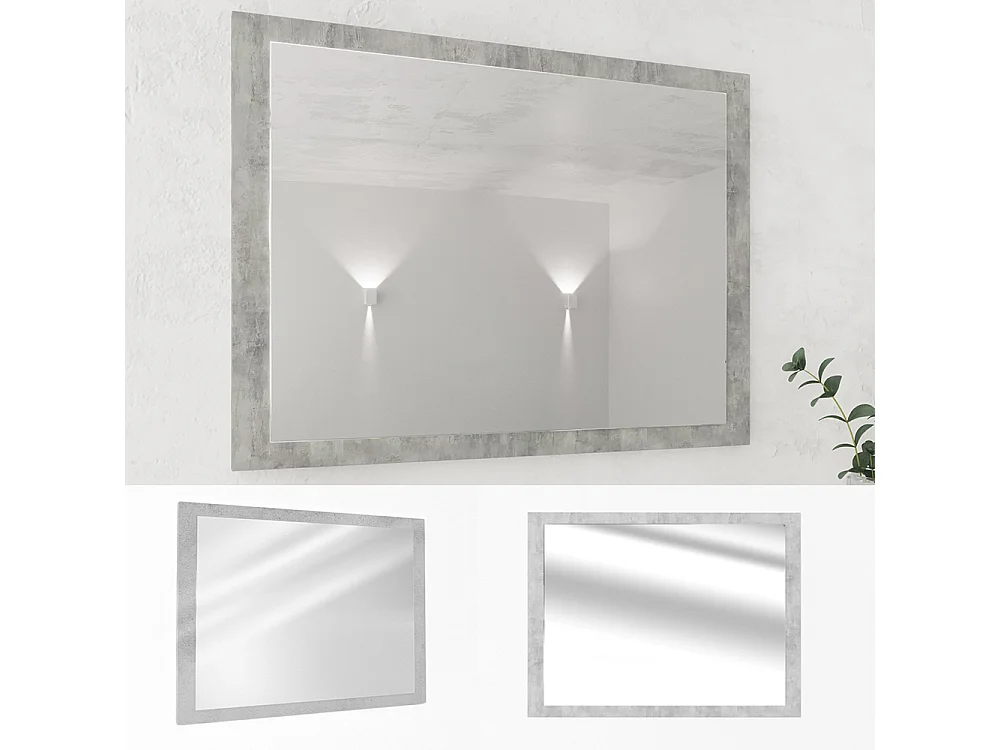 Miroir mural béton 45x2x60 kiko