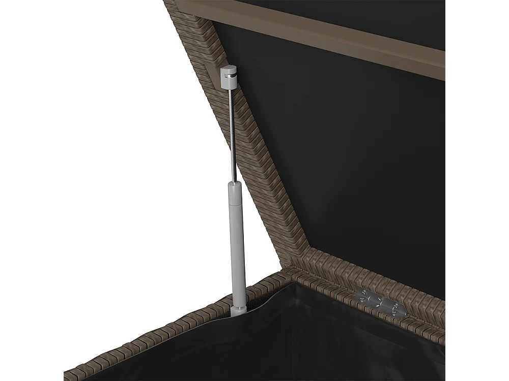 Coffre pour coussins marron 146x83x80