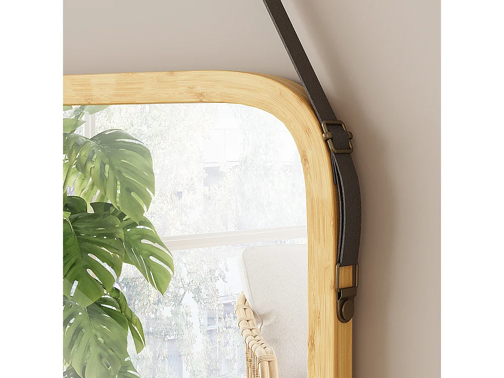 Badrumsspegel bambu 34x1.5x41.5 mirno