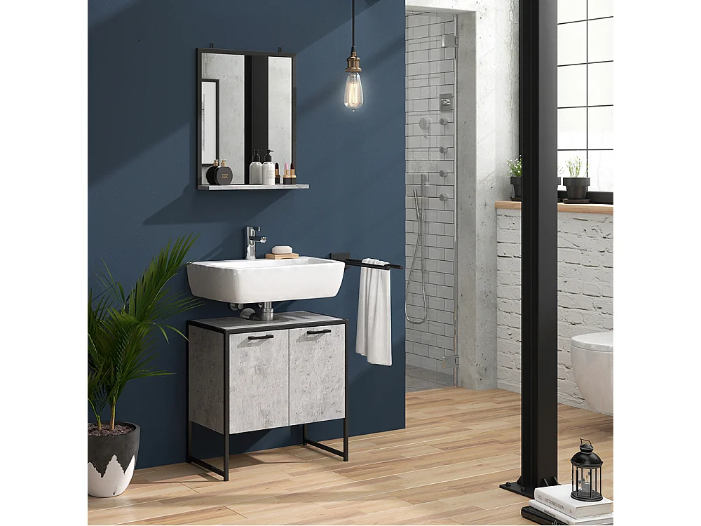 Miroir mural béton 50x12x60 fyrk