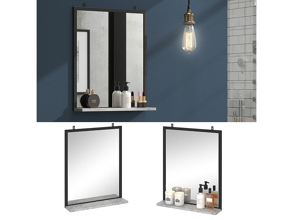 Miroir mural béton 50x12x60 fyrk