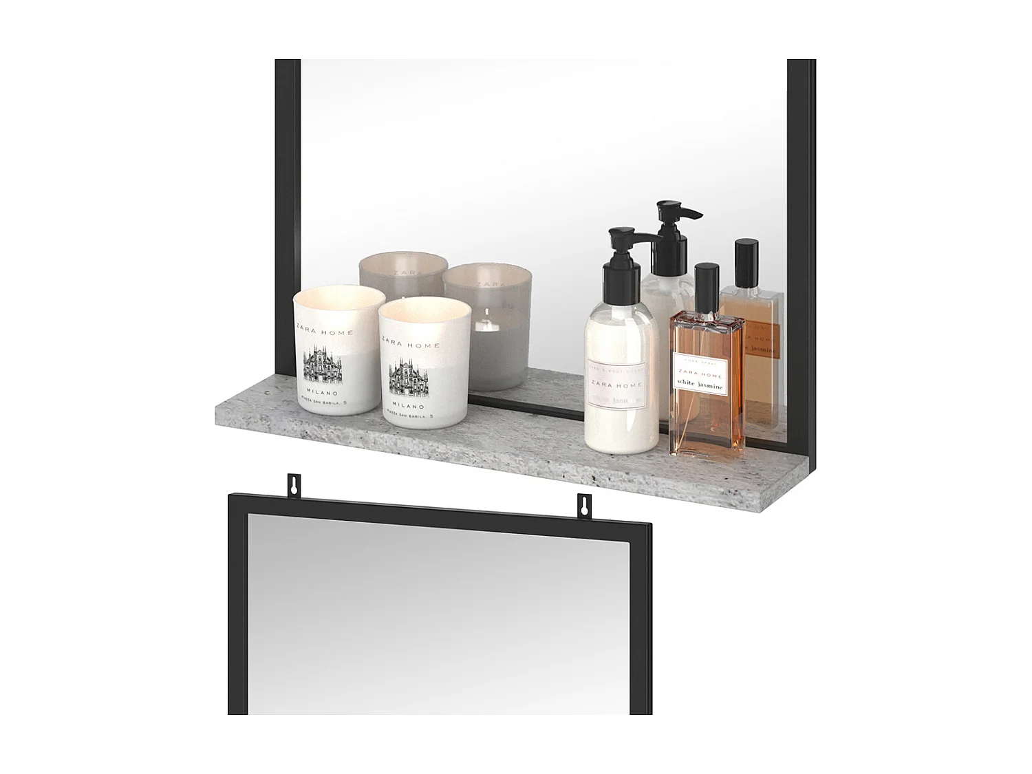 Miroir mural béton 50x12x60 fyrk