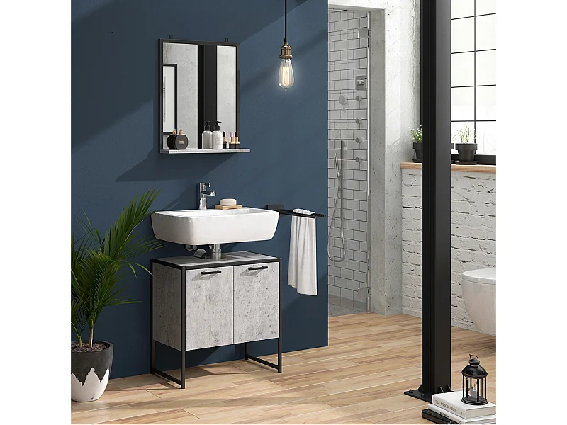 Badezimmerspiegel beton 50x12x60 fyrk