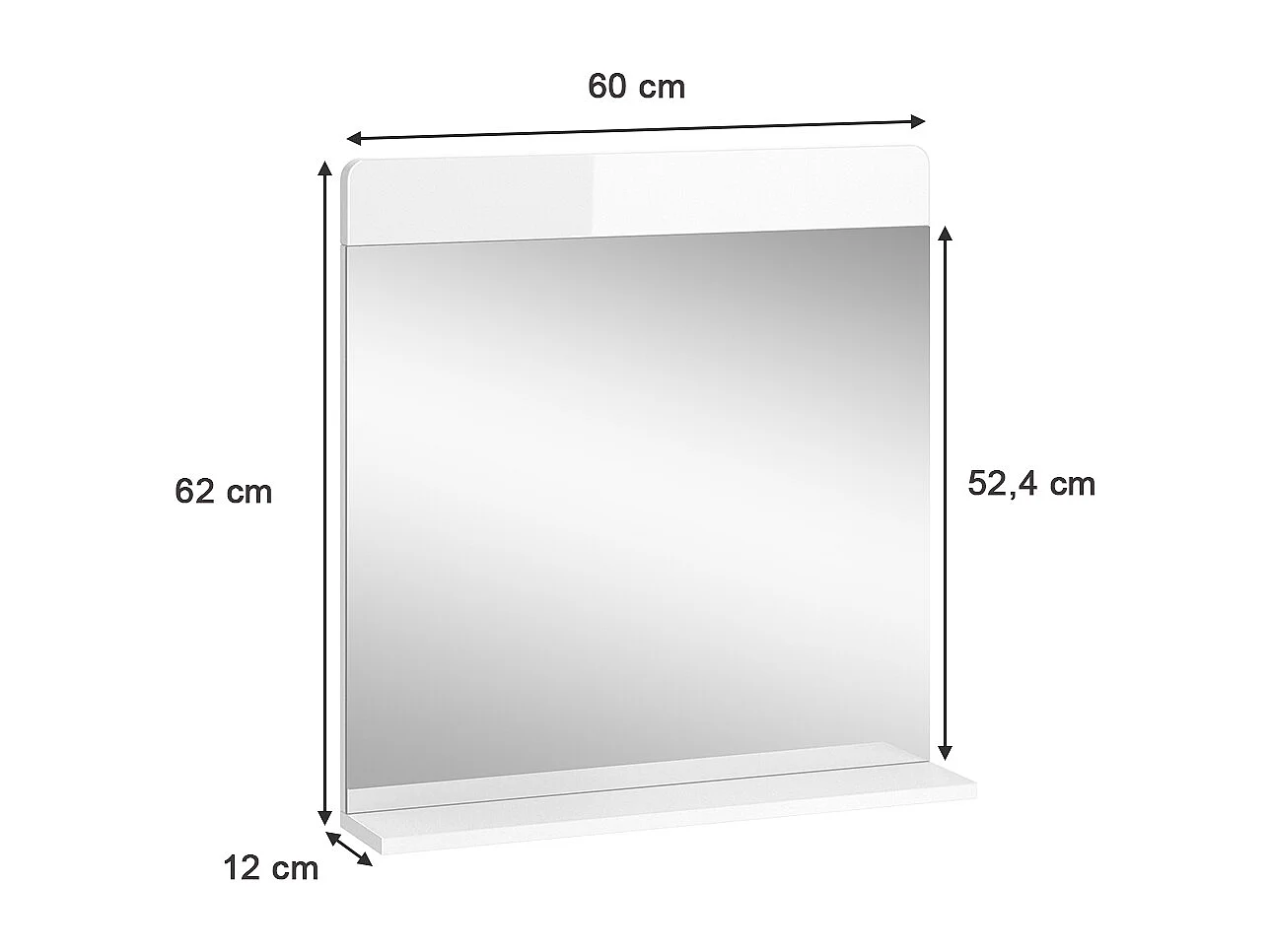 Specchio bagno bianco 60x12x62 izan