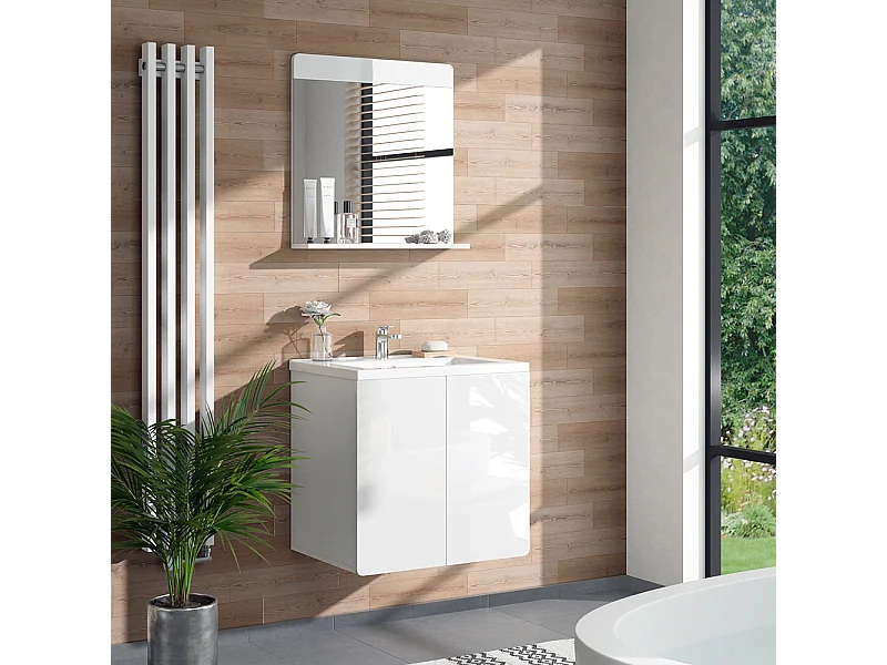 Badkamerspiegel wit 60x12x62 izan