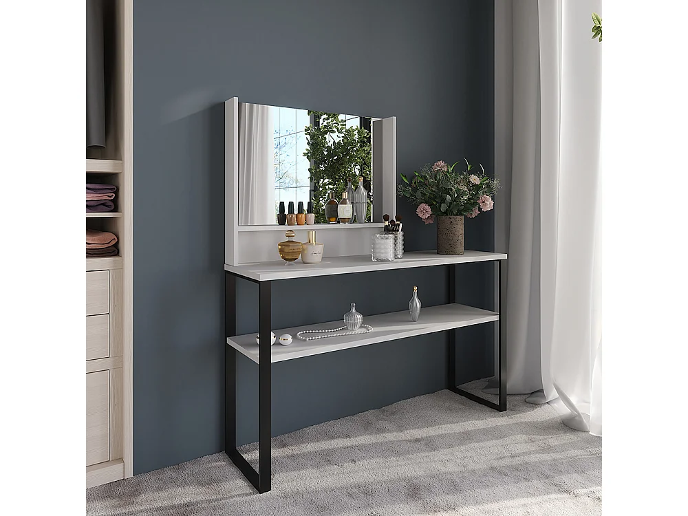 Lustro ścienne biały 80x10x65 sherry