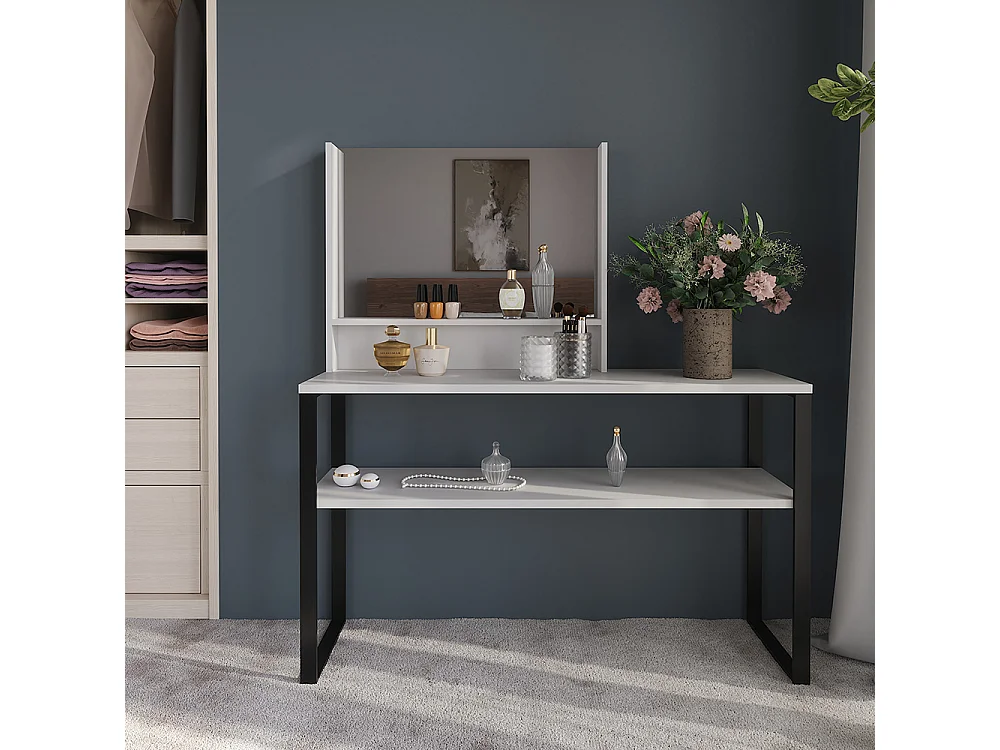 miroir mural blanc 80x10x65 sherry