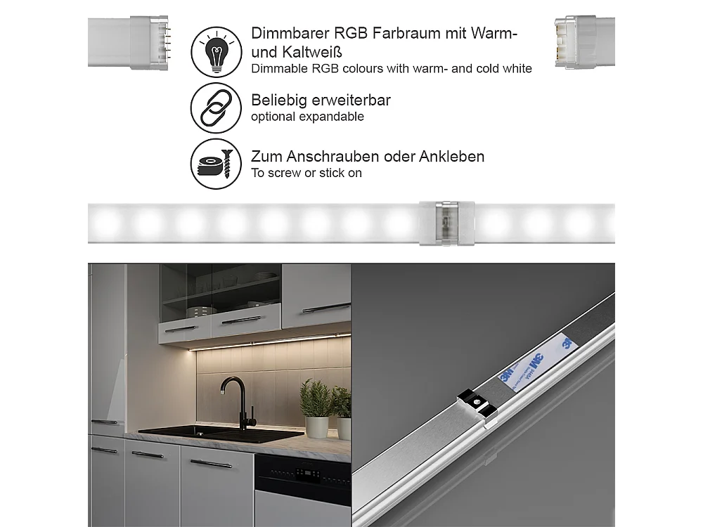 Taśma LED biały 30x1.5x1.5