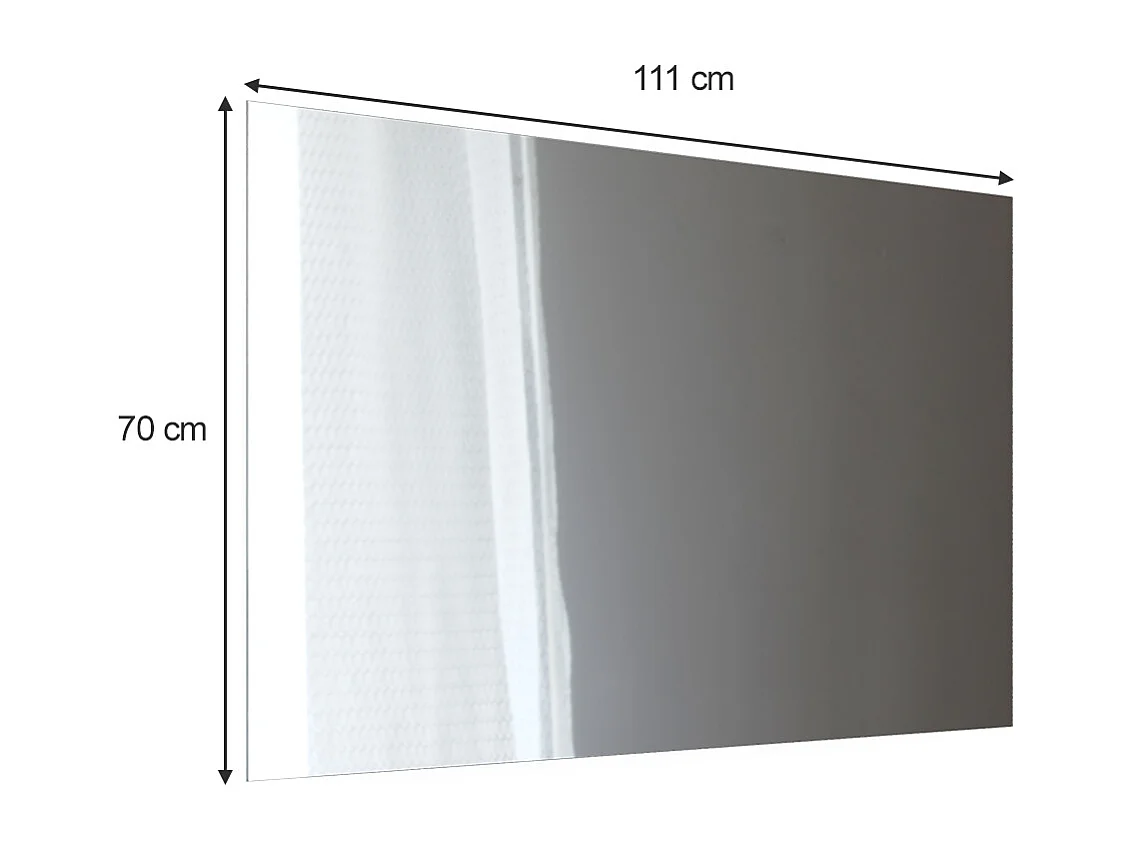 Badrumsspegel vit 111x4x70 viola