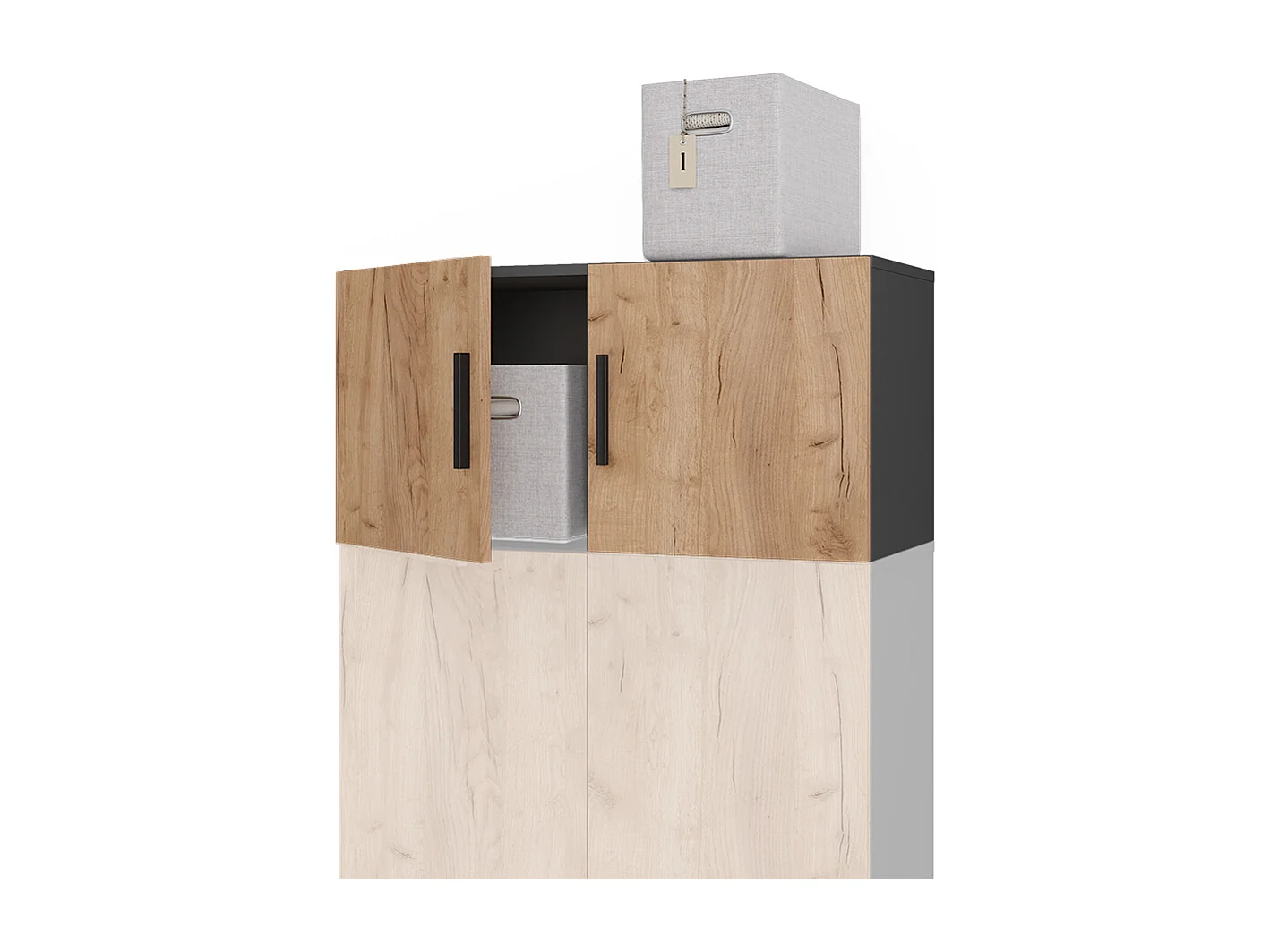 Module dextension anthracite/chêne doré 80x37x40 ingo