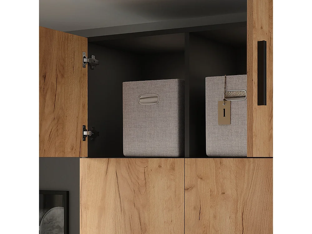 Module dextension anthracite/chêne doré 80x37x40 ingo