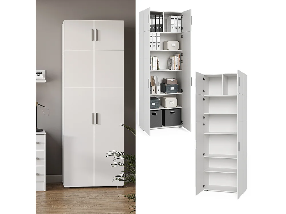 Scaffale per file bianco 80x37x182.4 frank