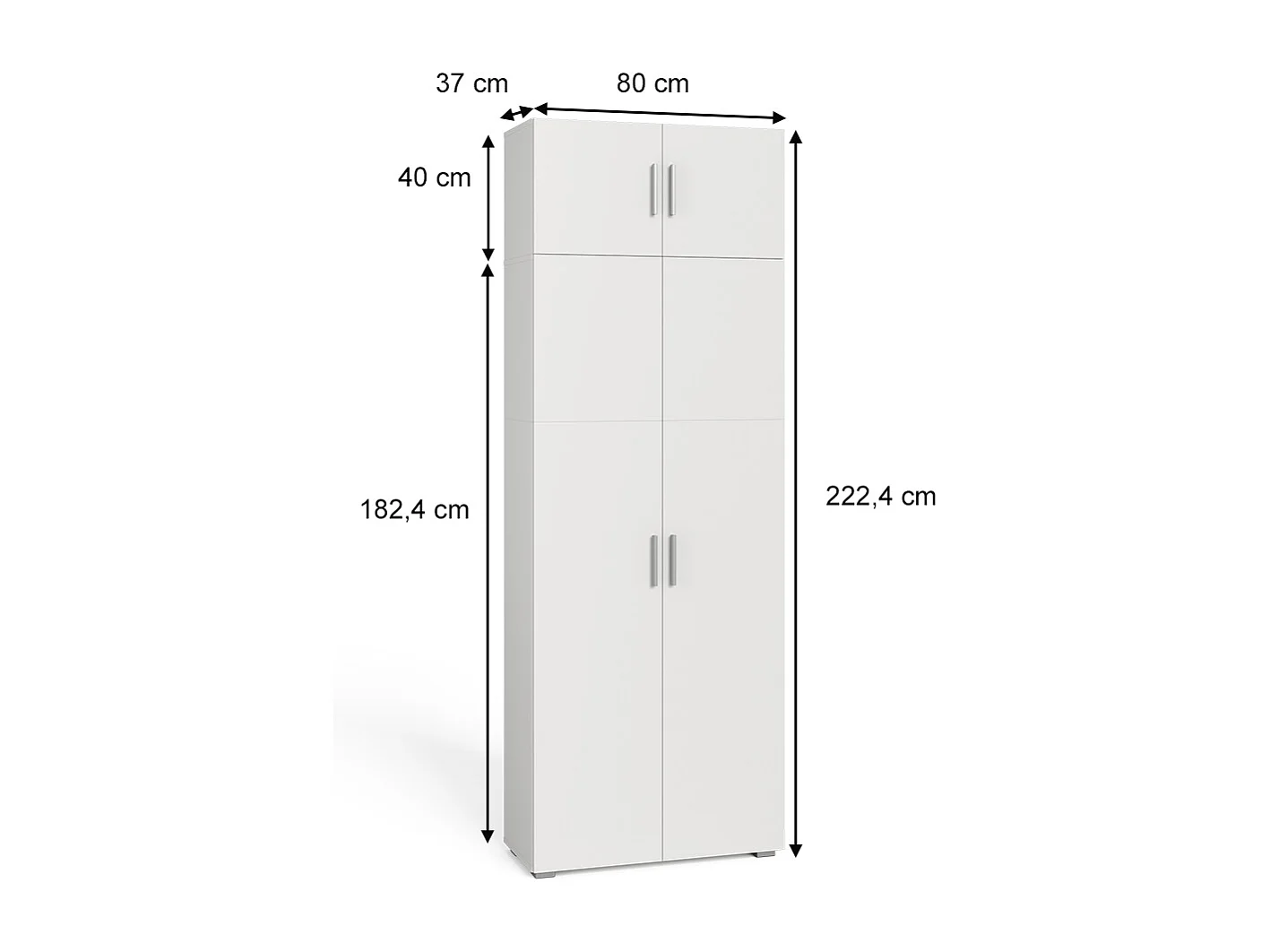 Étagère à dossiers blanc 80x37x182.4 frank