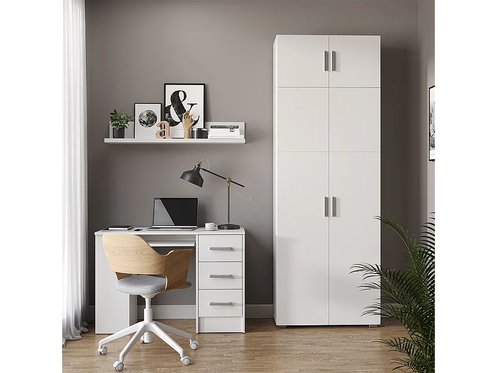 Étagère à dossiers blanc 80x37x182.4 frank