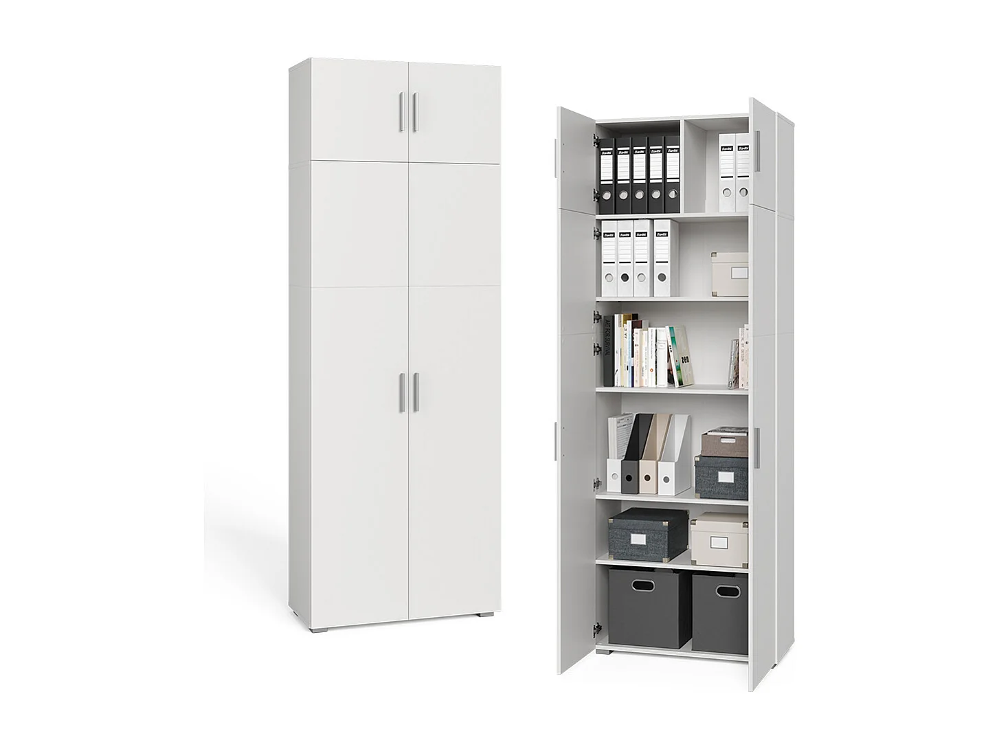 Étagère à dossiers blanc 80x37x182.4 frank