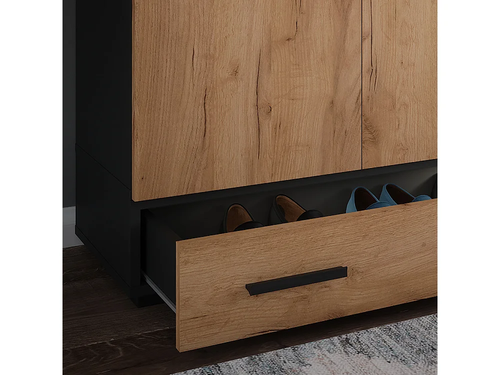 Module dextension anthracite/chêne doré 80x37x17.4 ingo