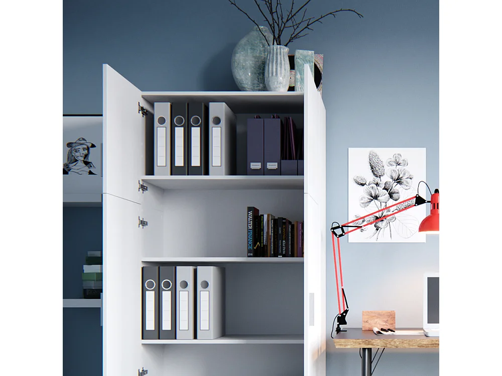 Scaffale per file bianco 80x37x182.4 frank