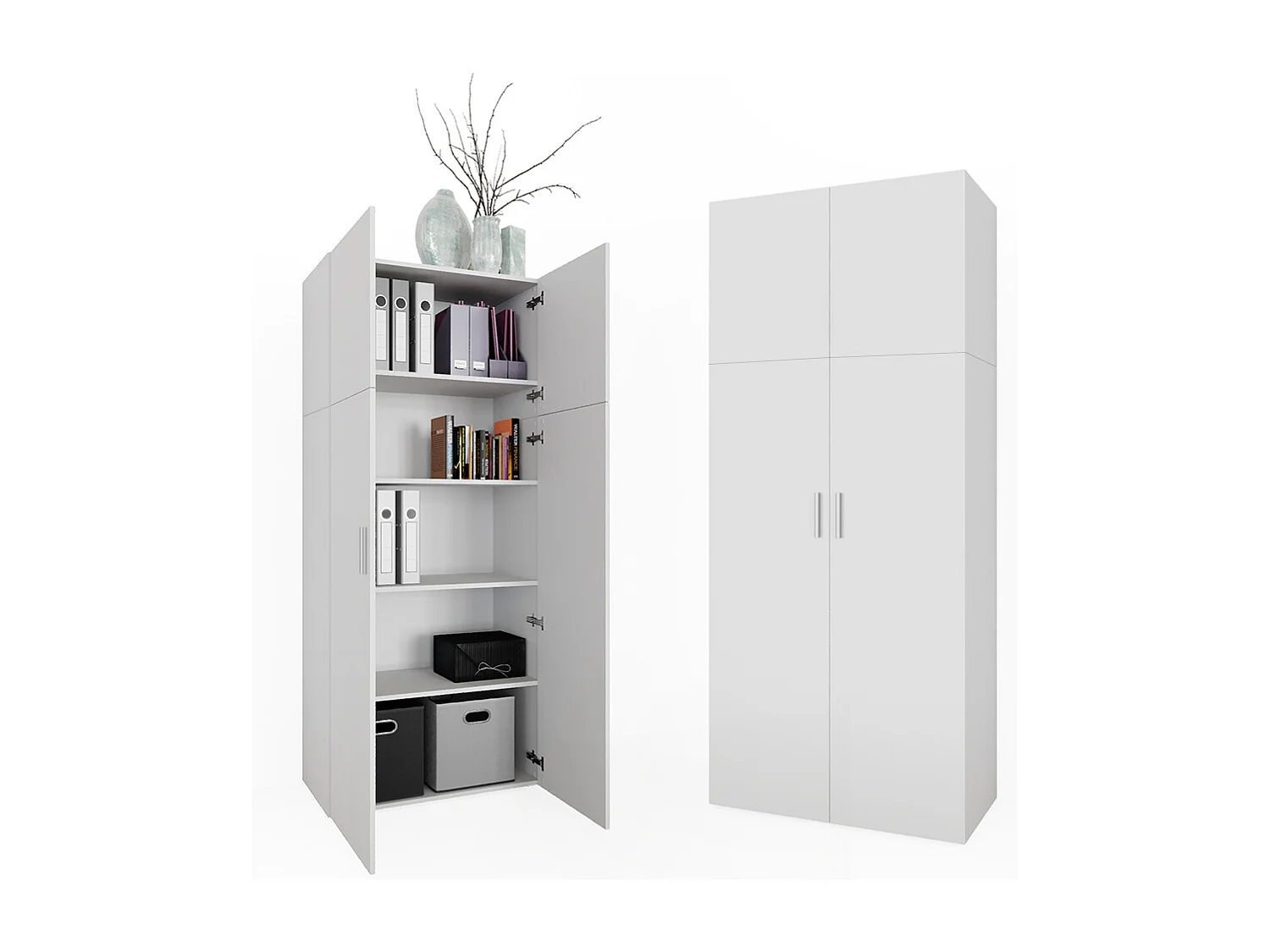 Scaffale per file bianco 80x37x182.4 frank