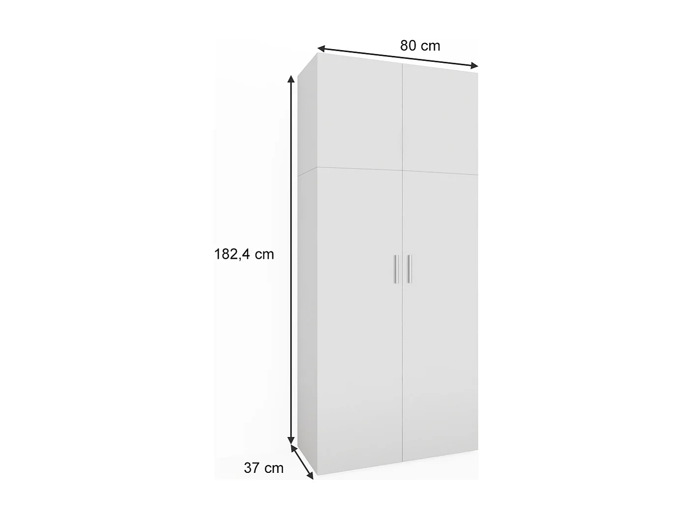 Étagère à dossiers blanc 80x37x182.4 frank