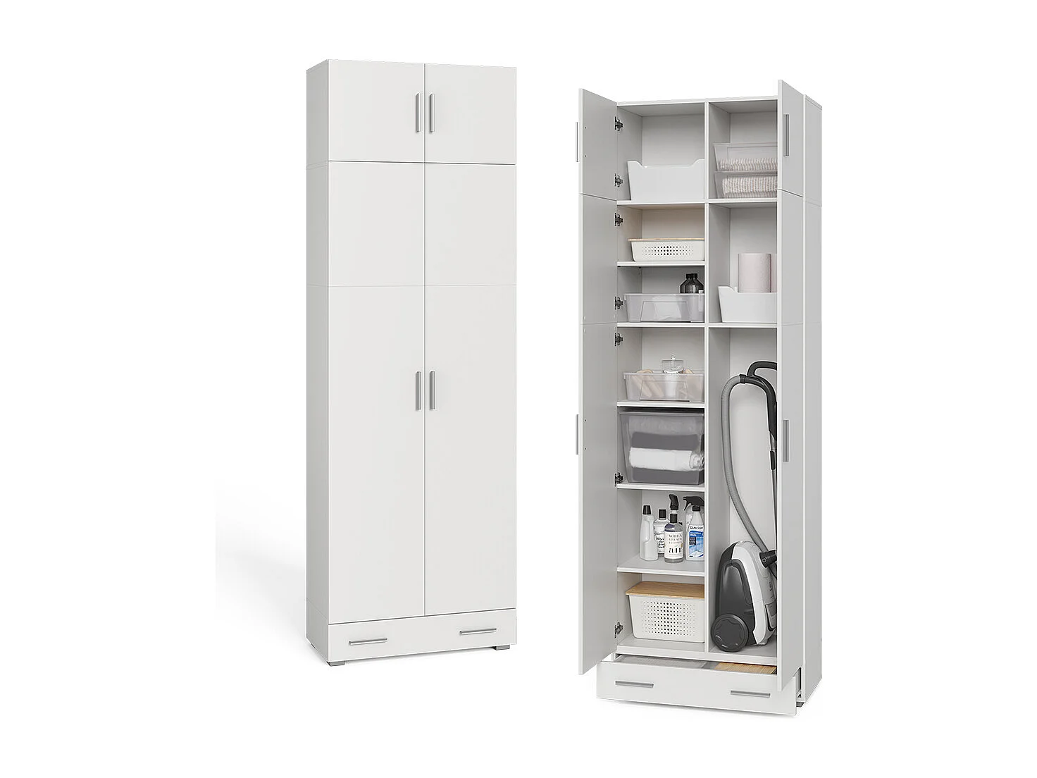 Scaffale per file bianco 80x37x182.4 ingo