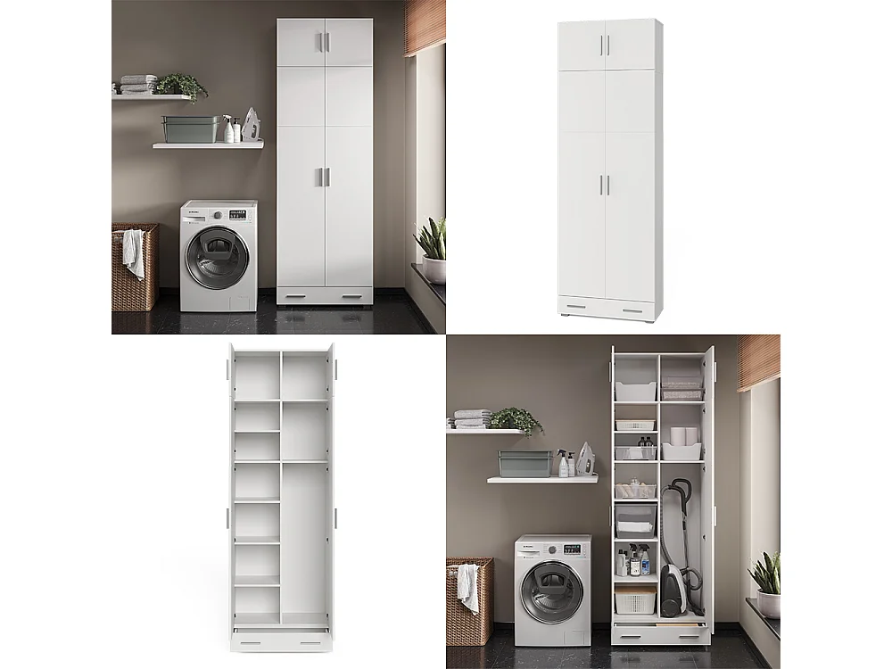 Étagère à dossiers blanc 80x37x182.4 ingo