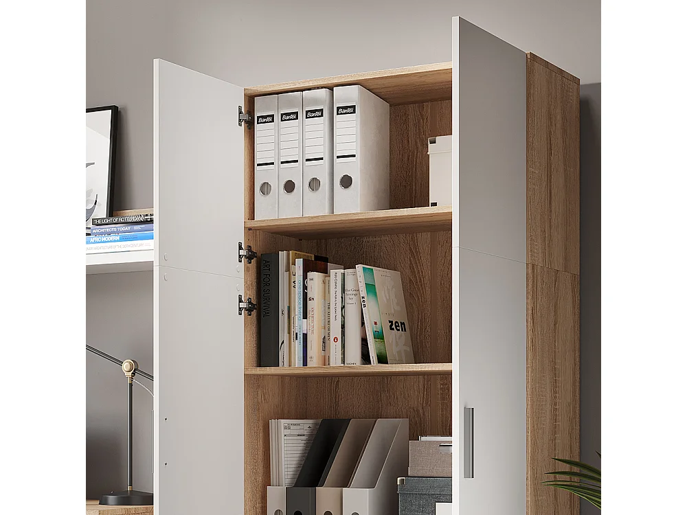 Scaffale per file bianco/sonoma 80x37x182.4 frank