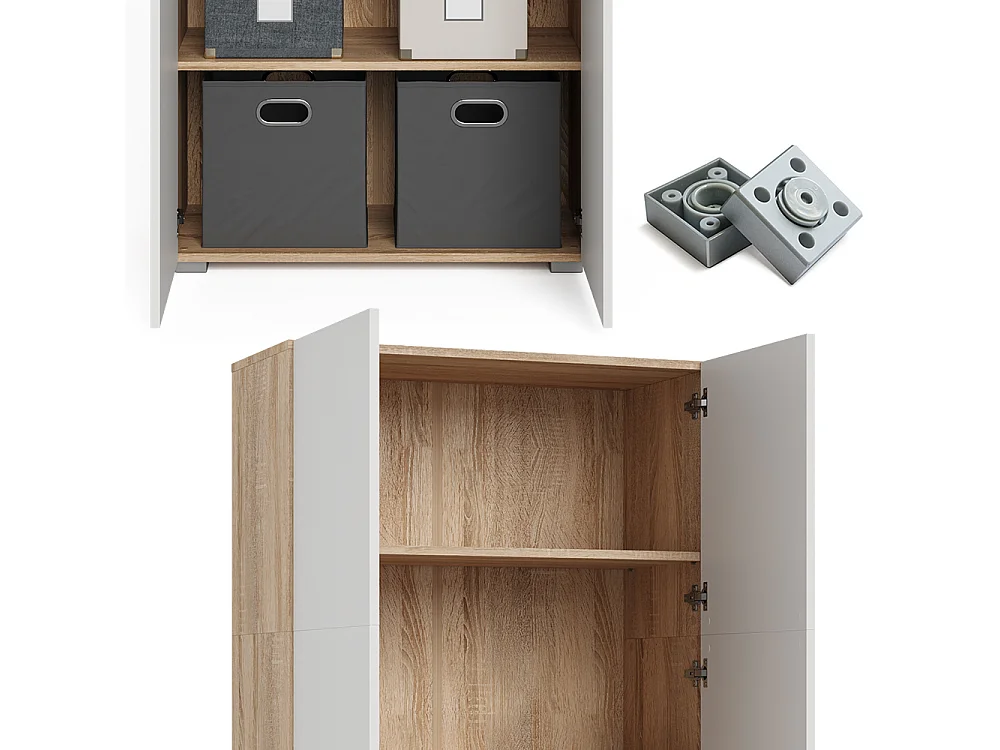 Scaffale per file bianco/sonoma 80x37x182.4 frank