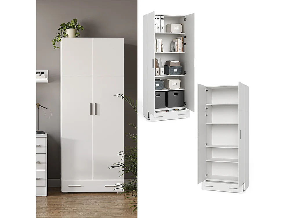 Scaffale per file bianco 80x37x182.4 frank