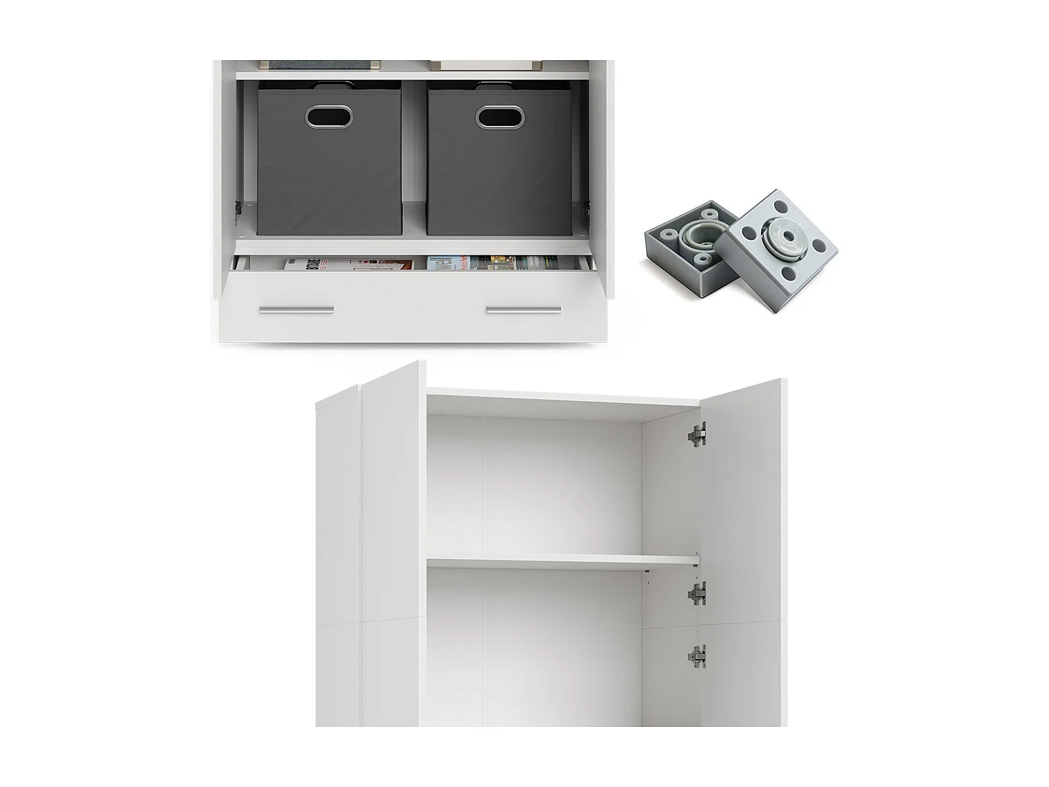 Étagère à dossiers blanc 80x37x182.4 frank