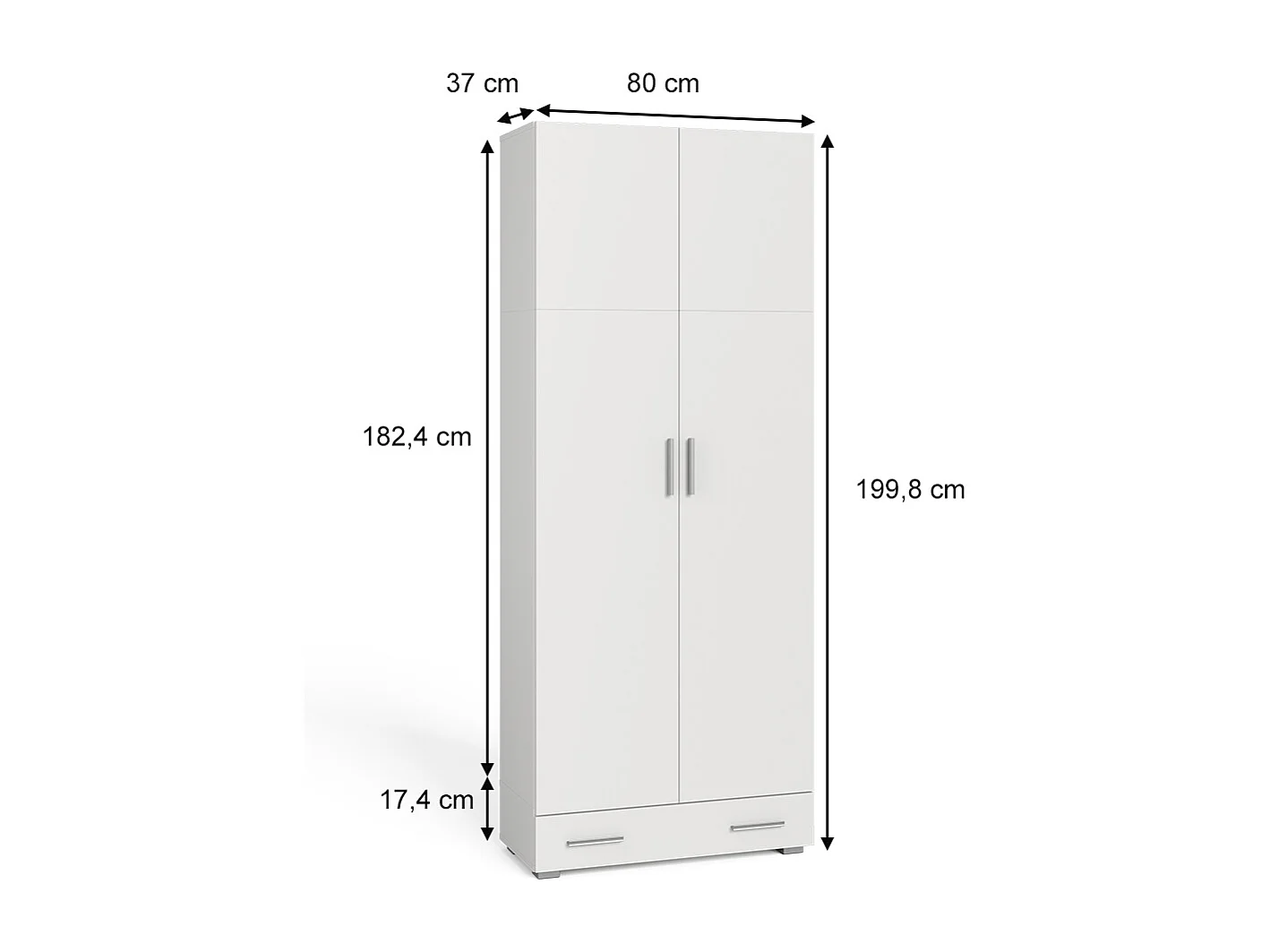 Étagère à dossiers blanc 80x37x182.4 frank
