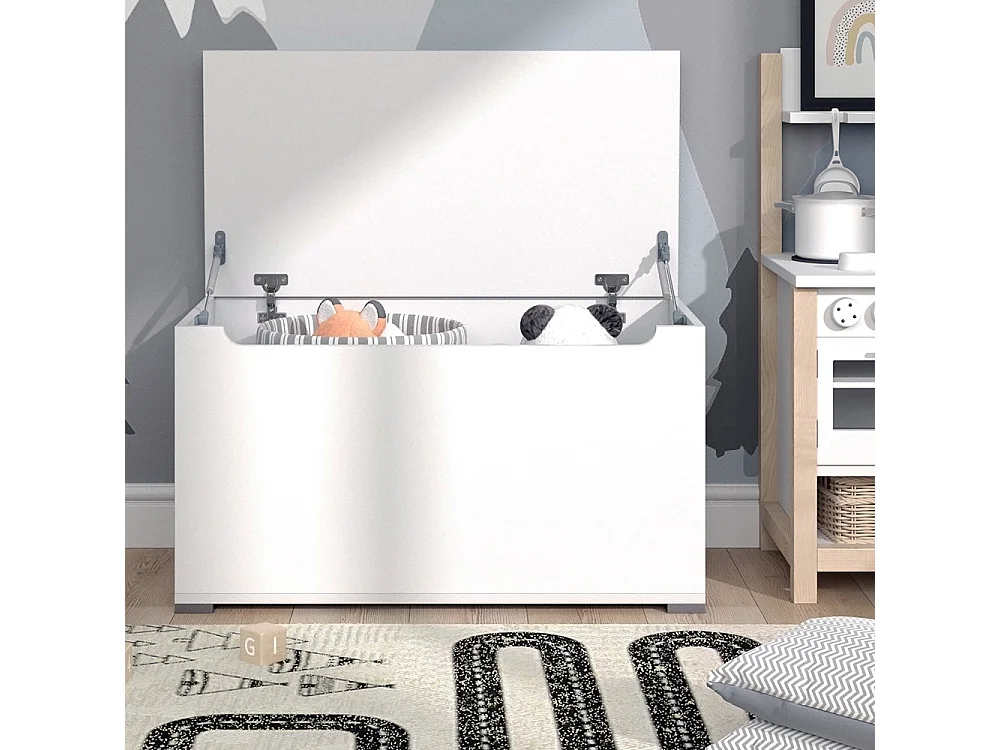 Baúl de juguetes blanco 85x46.2x63.7 arno