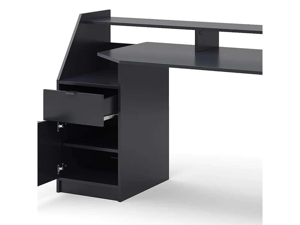 Scrivania computer nero 179.8x65.5x90.6 joel