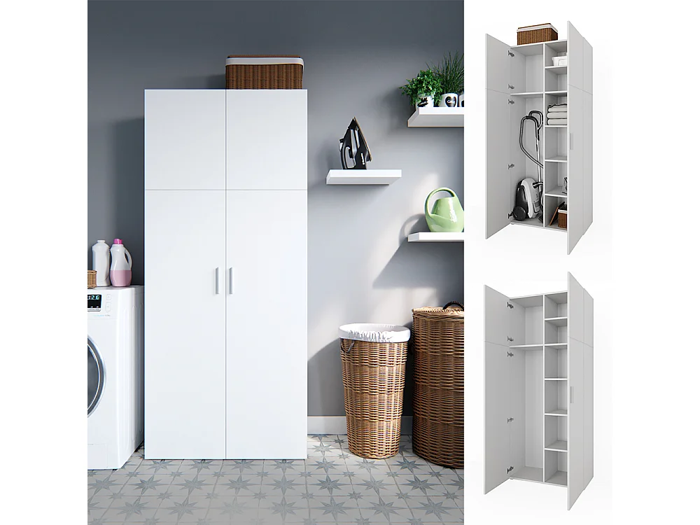 Étagère à dossiers blanc 80x37x182.4 ingo