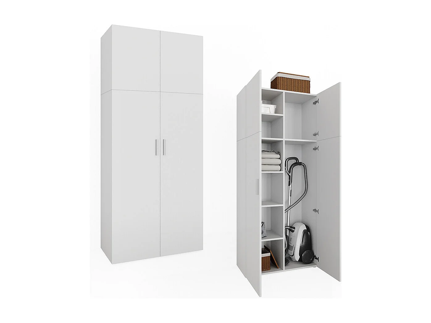 Étagère à dossiers blanc 80x37x182.4 ingo