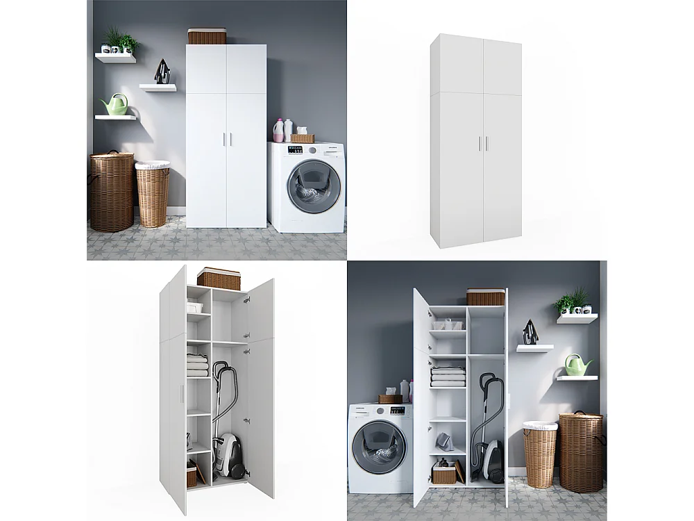 Étagère à dossiers blanc 80x37x182.4 ingo