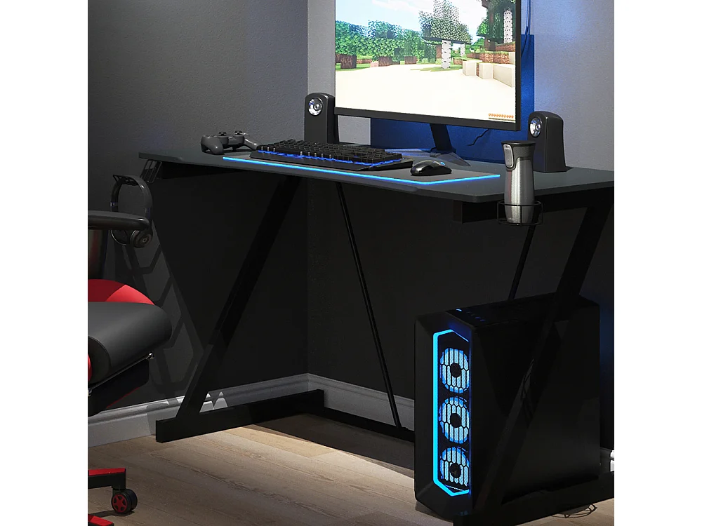 Table de jeu anthracite 120x60x75 hudson