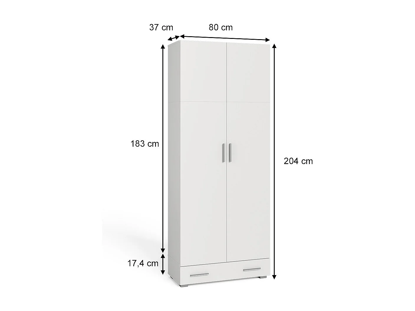 Scaffale per file bianco 80x37x182.4 ingo