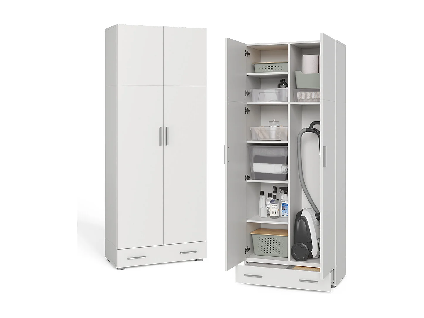 Étagère à dossiers blanc 80x37x182.4 ingo