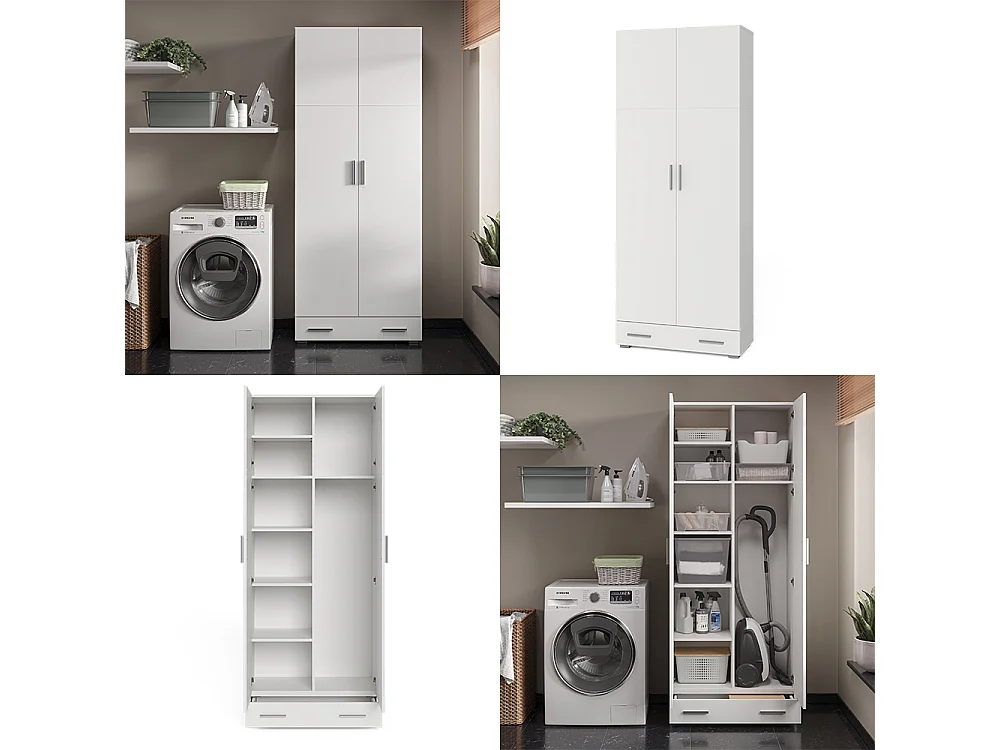 Étagère à dossiers blanc 80x37x182.4 ingo