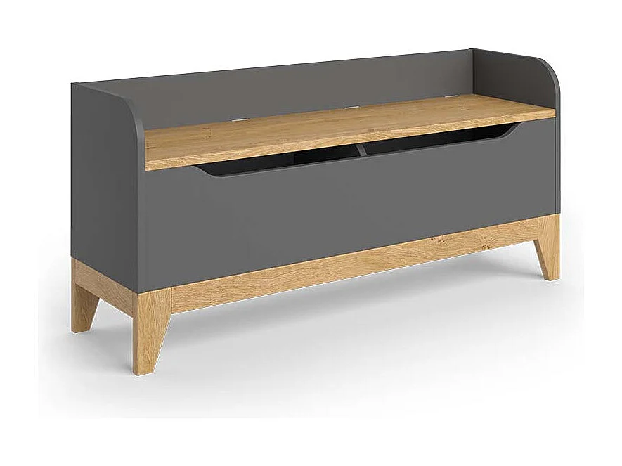 Baúl de juguetes roble 107.2x30x50 malia