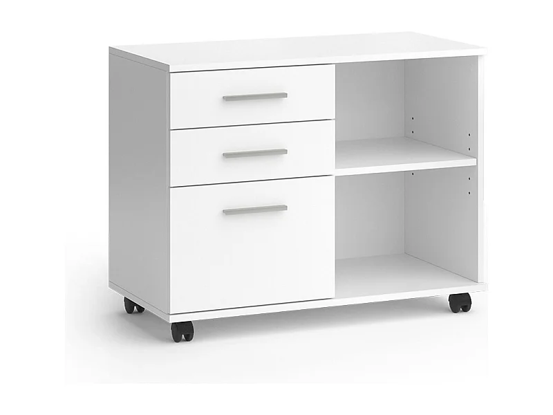 Caisson à roulettes blanc 40x80x62.5 delf