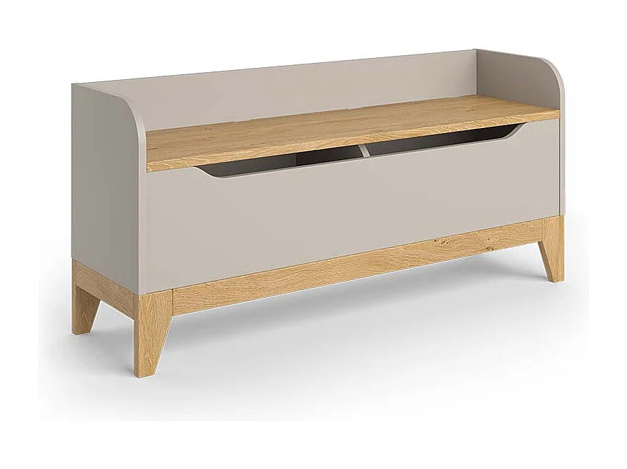 Coffre à jouets chêne cachemire 107.2x30x50 malia