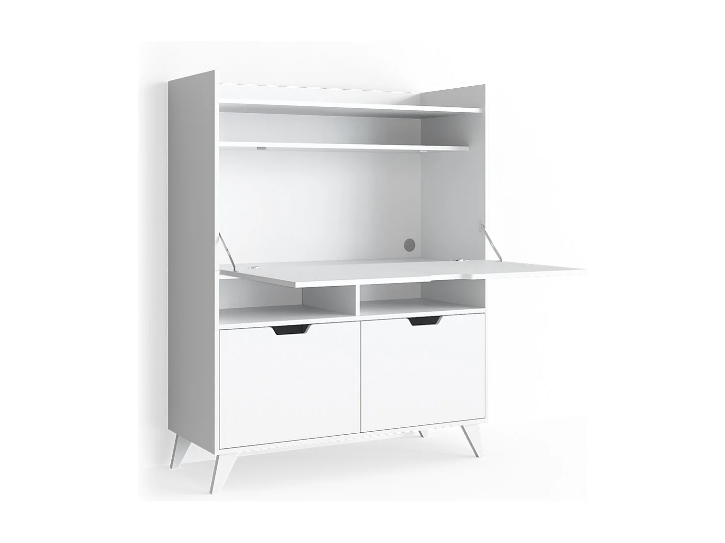 Secrétaire bureau blanc 110x45x140 berdi