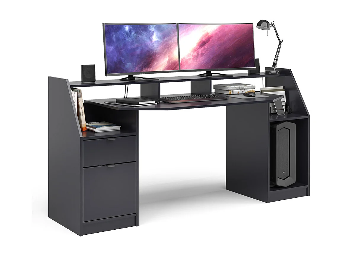 Scrivania computer nero 179.8x65.5x90.6 joel