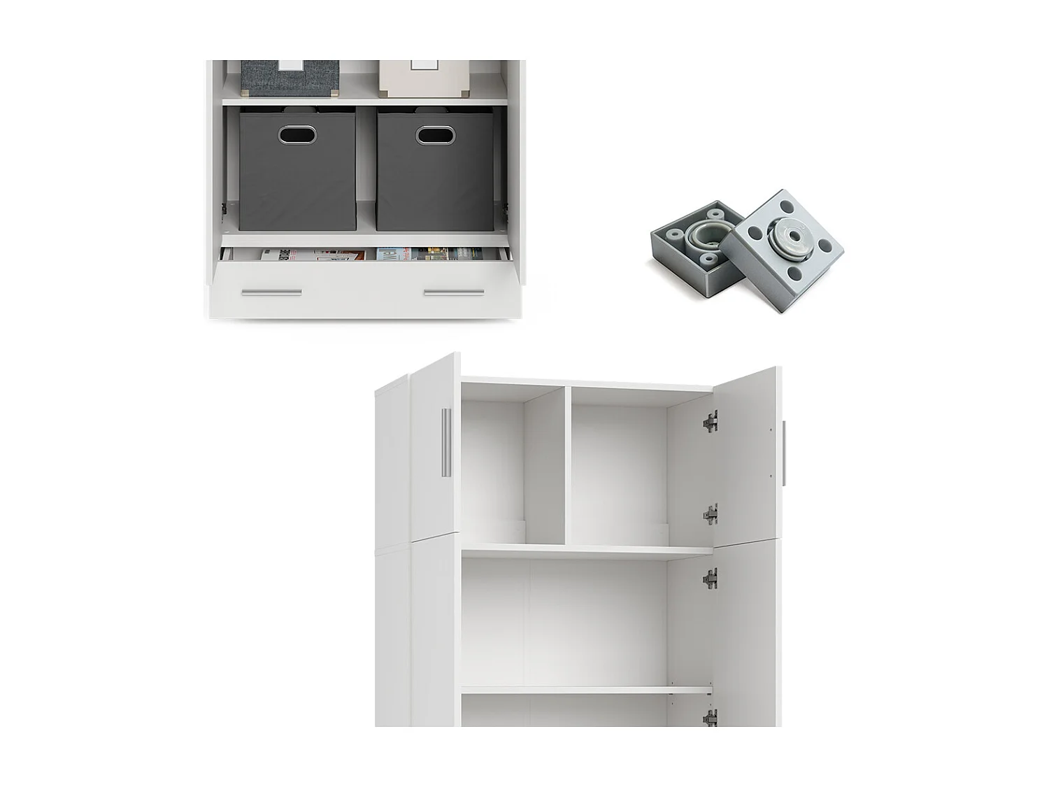 Étagère à dossiers blanc 80x37x182.4 frank