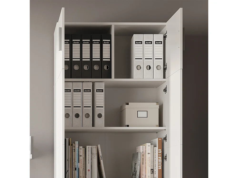 Étagère à dossiers blanc 80x37x182.4 frank